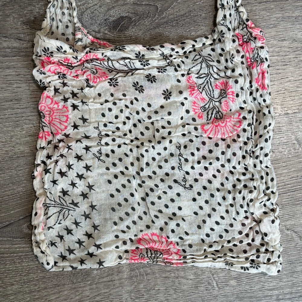 Free People Tote Bag Hobo Bohemian Boho Shopping Casual Floral Light Sustainable